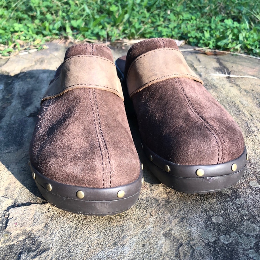 Brown Suede Clogs - Picture 2 of 5